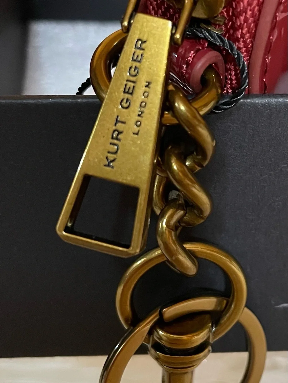 Kurt Geiger London Kensington Heart Charm Coin Pouch Keychain NWT in Box